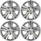 Custom Accessories 96411 GT-5 Silver 15" Wheel Cover, Pack of 4