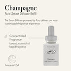 LAFCO New York Pura Smart Device Refill, Champagne - Vial Delivers Up to 2 Weeks of Fragrance Life - Made in The USA