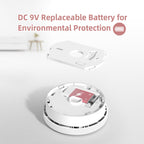 Fire Alarms Smoke Detectors, Smoke Alarm Battery Operated,Fire Alarm with Test Button & Low Battery Signal, Photoelectric Technology Fire Detectors for Bedroom and Home (2 Pack)