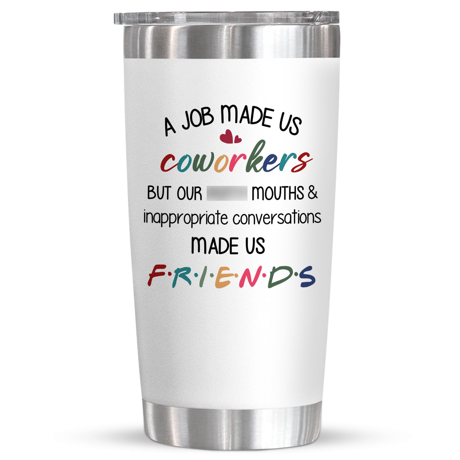 TEEZWONDER Funny Gifts For Coworkers, Friends, Females, Work Bestie Gifts For Women, Office Appreciation, Christmas, Valentines Day, Thank You Gift For Coworkers, 20 Oz Stainless Steel Tumbler