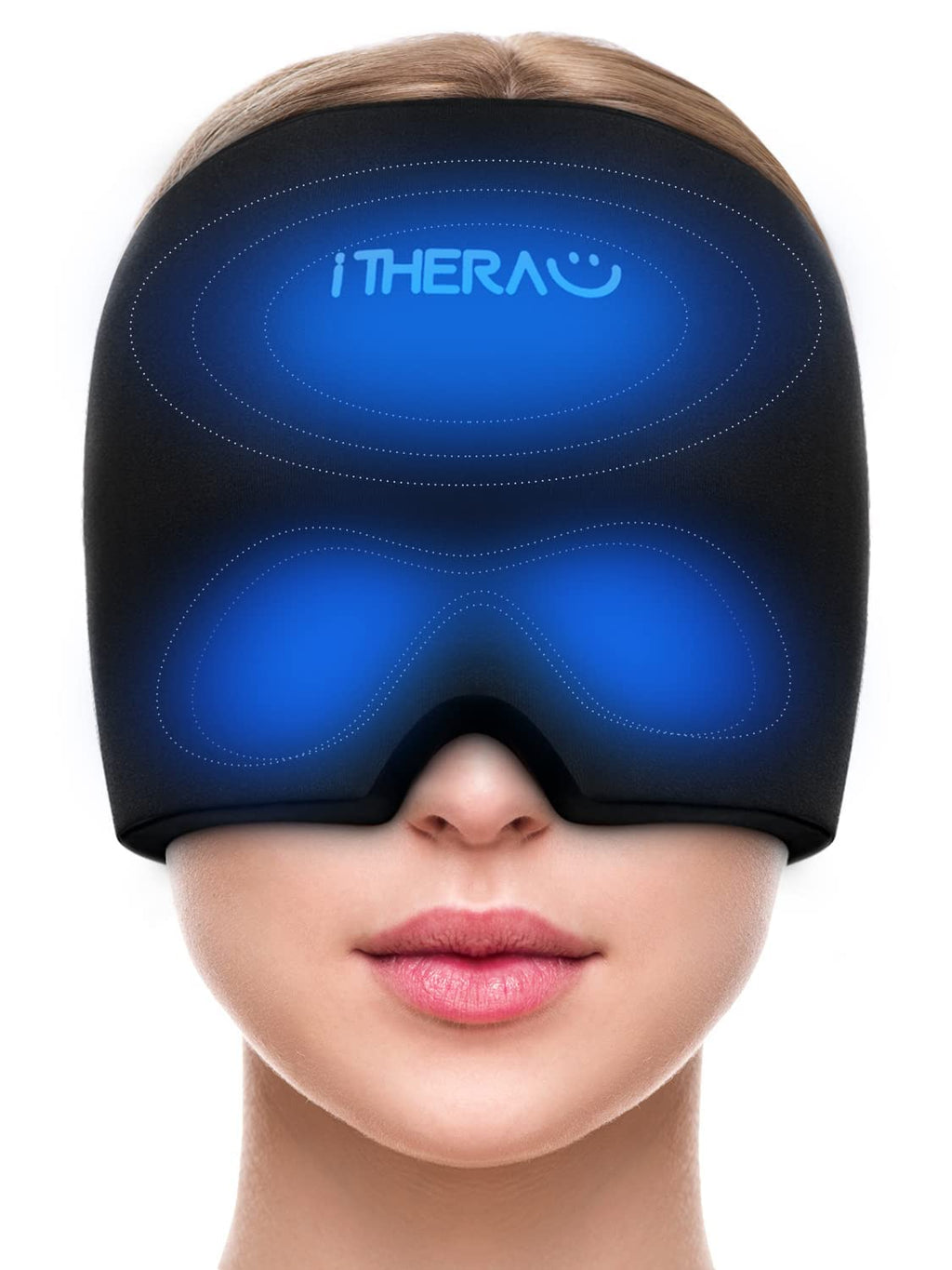 iTHERAU Migraine Ice Head Wrap - Headache Relief Hat With Cold Compress for Sinus, Stress and Tension Relief