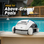 Dolphin (2026 Model) E10 Automatic Robotic Pool Vacuum Cleaner, Active Scrubber Brush, Top Load Filters Access, Ideal for Above-Ground Pools up to 30 FT in Length