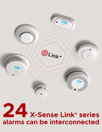 X-Sense Smoke and Carbon Monoxide Detector Combo, Wireless Interconnected Combination Smoke and Carbon Monoxide Detector with LCD Display & 10-Year Battery, RF Interconnected Model, 6-Pack
