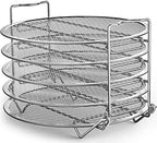 Goldlion Dehydrator Rack Stainless Steel Stand Accessories Compatible with Ninja Foodi Pressure Cooker and Air Fryer 6.5 and 8 Quart, Instant Pot Air Fryer 8 Qt