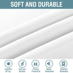 H.VERSAILTEX White Curtains for Bedroom White Curtain 96 inches Long for Christmas Thermal Insulated Window Treatment Panel/Drape for Living Room, White, One Panel, Grommet Top, 52" W x 96" L