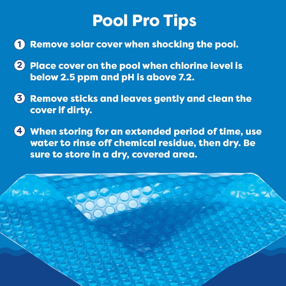 In The Swim 16' x 32' Ultra Silver Rectangle Solar Pool Cover 16 Mil for Solar Heating Above Ground Pools and Inground Pools