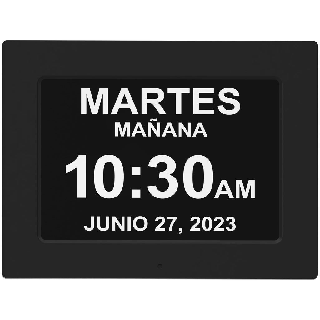 American Lifetime 【New 2024】 Dementia Clock Large Digital Clock for Seniors, Digital Clock with Custom Alarms, Clock with Day & Date for Elderly, Large Number Digital Clock Black Extra Large