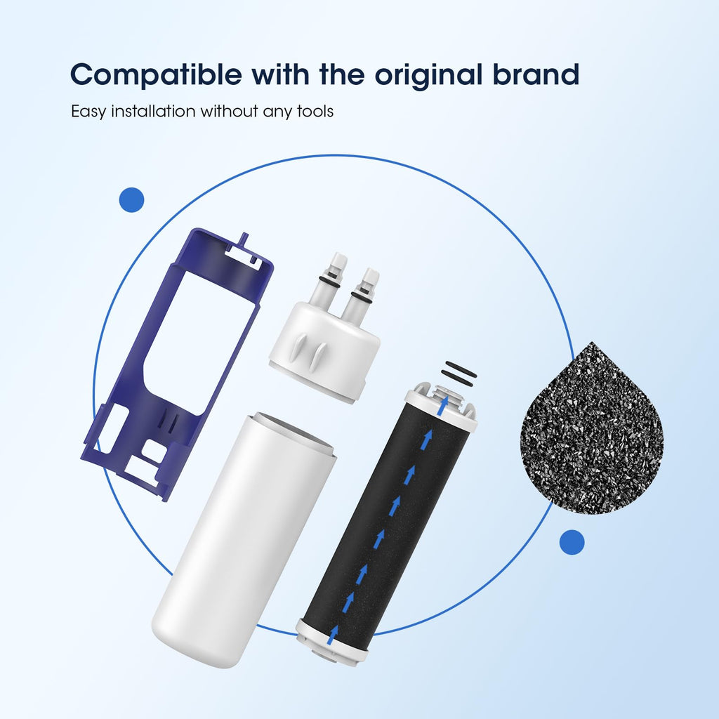 GLACIER FRESH W1029537A Refrigerator Water Filter Compatible with W10295370A, EDR1RXD1, Filter 1, W10295370, P4RFWB, P8RFWB2L, 46-9930, 46-9081 Refrigerator Water Filter 1 Pack