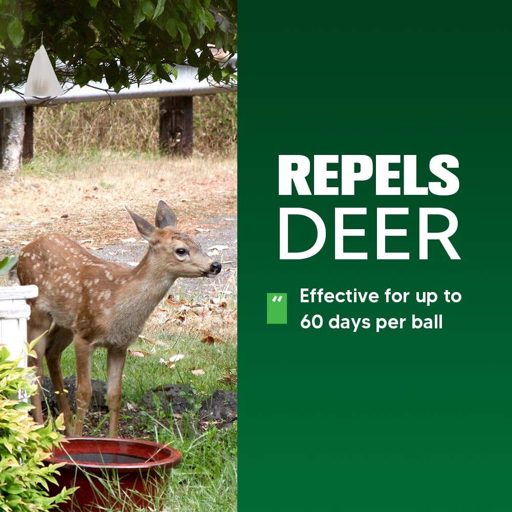 LAQDECDV Deer Repellent Outdoor, Rabbit Repellent for Garden, Deer & Rabbit Deterrent for Plants, Deers Repellant for Yard, Bunny Repellents, Keep Deer, Elk, Moose, Hares Away from Flower- 8 Pack