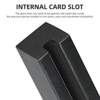 DOMART Black Glass Balustrade Post, 304 Stainless Steel Glass Railing Post for Steps, Balconies, Staircases, Decks, Patio Stairs, Pool Fence, Cannot Add Handrail Version (25.6 inch-End Post)