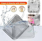 Air Fryer Tray Replacement for Cuisinart TOA-28 AFR-25 Toaster Air Fryer Convection Oven, 10.7 * 9.8'' Non-stick Mesh Air Fryer Steel Basket Wire Rack Accessories Parts, Dishwasher Safe