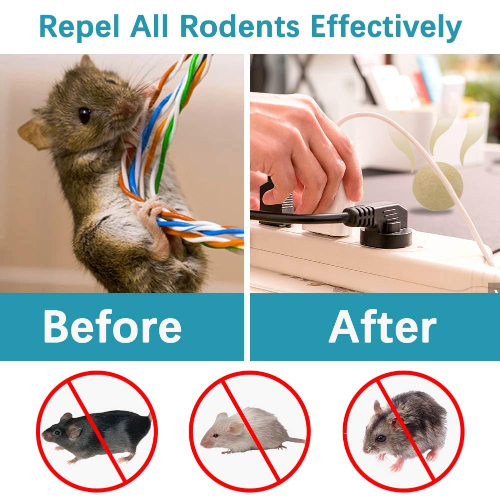 Puytgrda Rodent Repellent, Mice Repellents Indoor, Mouse Repellent Balls for House, Rat Repellant, Peppermint to Repel Mice and Rats, Keep Mice Out, Mouse Deterrent, Mouse Away for Camper-8 Packs