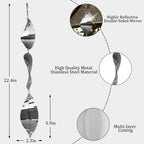 Stainless Steel Bird Deterrents for Outside,3D Wind Spinners Outdoor Decor,12 Discs Reflective Bird Scare Discs 4 Set Bird Reflectors to Keep Woodpecker Pigeon Away from House Window Patio Yard Porch