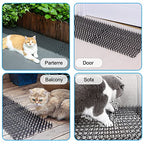 TSLBW 6.2 * 8 Inch 12 Pcs Cat Scat Mat with SpikesCat Repellent Mat with Spikes Pet Deterrent Net Anti Cat Mat Gardening Plastic Cat Scat Mat with 8 U-Shaped Pegs Wild Animal Garden Plants