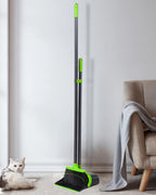 Broom and Dustpan Set,Broom and Dustpan Set for Home,52’’ Long Handle Broom with Dustpan Combo Set,Standing Broom and Dust Pan Set Heavy Duty,Dust Pan and Broom Combo for Kitchen Office Lobby Floor