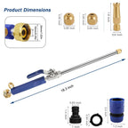 Raddile Hydro Jet High Pressure Power Washer - Magic Power Washer Extendable Wand, Flexible Water Hose Universal Nozzle, Gutter Patio Car Pet Window Cleaning (18inch-Blue)