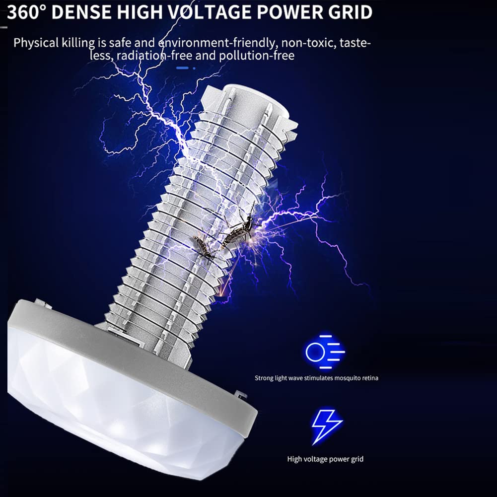 Buzz Blast Pro,Zaptek Mosquitoes Zapper,2024 New BuzzBlast Buzzbug Mosquito Killer,Bug Bulb,USB Charing and Solar,Great for Outdoor and Indoor (1Pc)