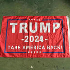 Trump 2024 Flag 3x5 FT Double Sided Outdoor 3 Ply Vivid Clear Red Color Thick Polyester Take America Back Flag with Brass Grommets for Supporters Fans