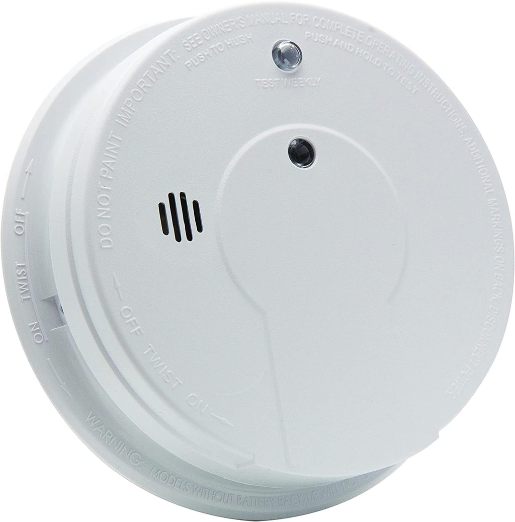 Kidde Smoke Detector, Hardwired Smoke Alarm with 9-Volt Battery Backup, Test-Reset Button, Interconnect Capability, 2 Pack