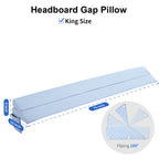EUHAMS King Size Bed Wedge Pillow - Bed Gap Filler Mattress Wedge Headboard Pillow Close The Gap 0-7" Between Your Headboard and Mattress or Wall for Sleeping Backrest Pillow（Blue 76"x10"x6" ）