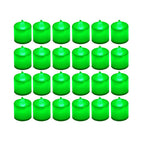 LANKER 24 Pack Flameless Led Tea Lights Candles - Flickering Green Battery Operated Electronic Fake Candles – Decorations for Party, Christmas, Halloween and Festival Celebration (Green)