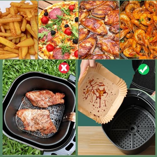 200PCS Air Fryer Liners Disposable for Ninja Crispi FN101GY/ST/SG,LYHOLKEER Parchment Paper For Glass Portable Cooking System Air Fryer,Ninja Crispi Accessories
