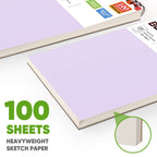Soucolor 9" x 12" Sketch Book, Christmas Gifts for Women, Birthday Gifts for Women, Thank You Gifts, Stocking Stuffers Gift Set, 2 Packs 100-Sheets Each (68lb/100gsm) Drawing Pad for Women and Girls