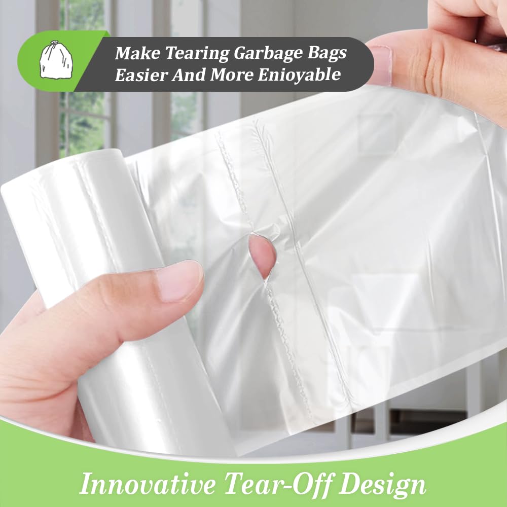 Small Trash Bags 4 Gallon 120 Counts Garbage Bags, Bathroom Trash Can Bin Liners, Small Plastic Bags for home office kitchen, fit 12-15 Liter, 3,3.5,4.5 Gal, Clear