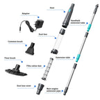 Handheld Spa Hot Tub Vacuum- Cordless Small Above Ground Pool Cleaner with 2 Brush Heads, 90 Mins Running Time, 12 Gallons/Min Powerful Suction, Ideal for Cleaning Debris and Sand Underwater, Black