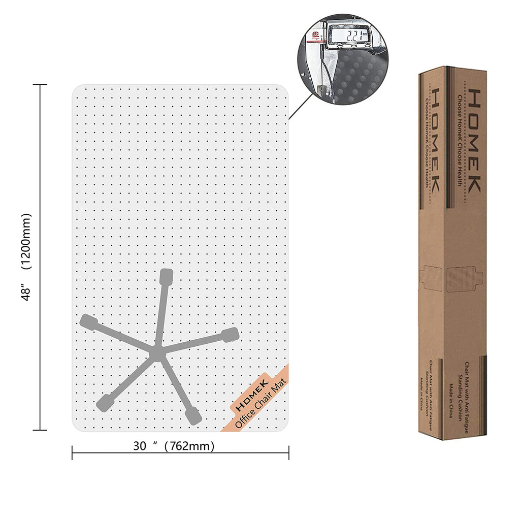 Office Chair Mat for Low Pile Carpet, 30" x 48" Transparent Office Desk Chair Mat for Carpeted Floors, Studded Carpet Floors Protector Mat for Home & Offices
