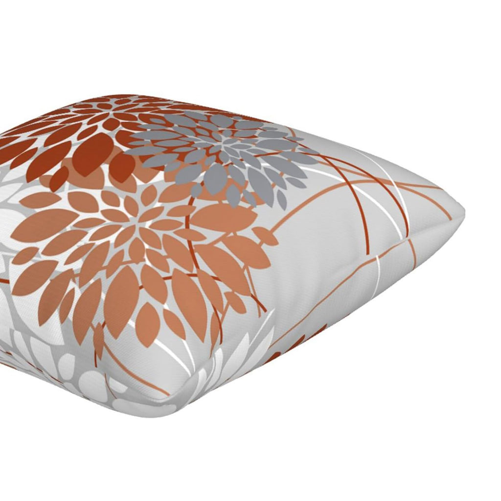 Drmstow Orange Pillow Covers 18x18 Inch Dahlia Fall Throw Pillow Covers Farmhouse Outdoor Home Decorative Pillow Cushion Cases for Sofa Bed Living Room, Set of 2
