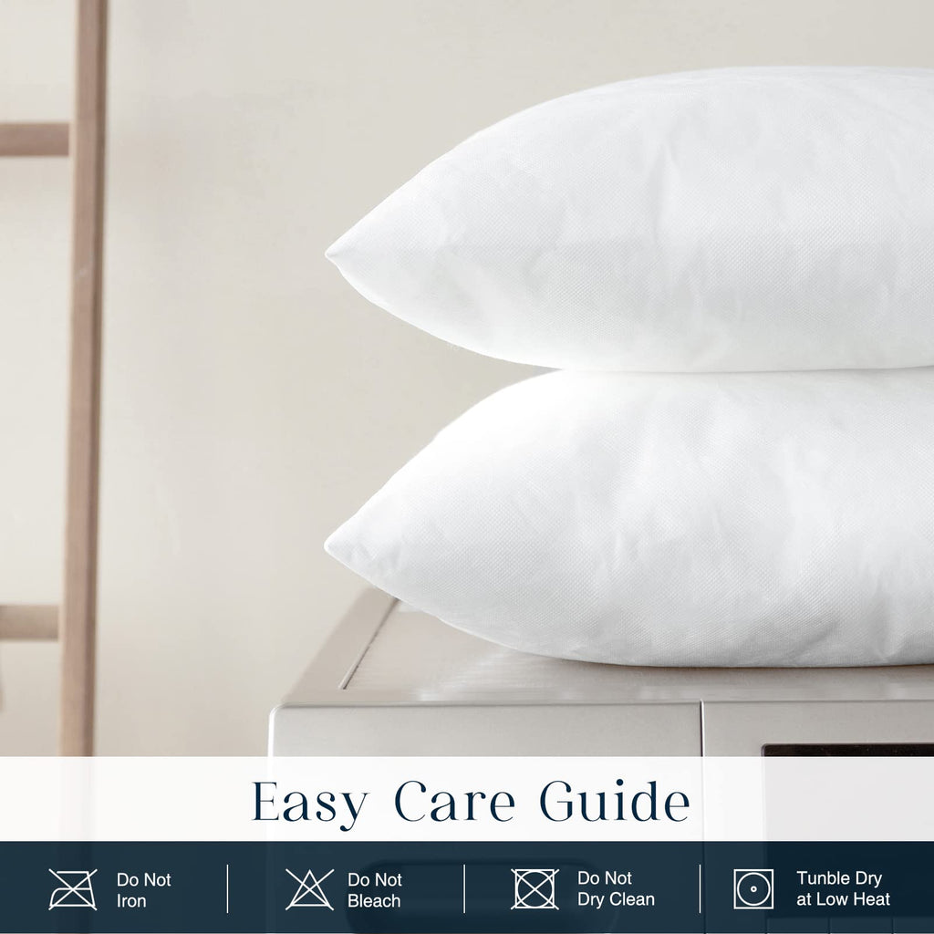 Phantoscope Pillow Inserts, Hypoallergenic 100% Virgin Fiber Square Form Microfiber Throw Pillow Inserts, Couch Bed Pillows 45x45 cm, 18x18 Inch (Pack of 4)