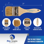 Pro Grade 2" Chip Brushes – Disposable Paint Brushes (36 Pack) Contractor Pack for Paint, Stain, Glue & Epoxy
