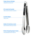AskBed 2 Pcs 9/12 Inch Kitchen Tongs for Cooking, BBQ & Salad