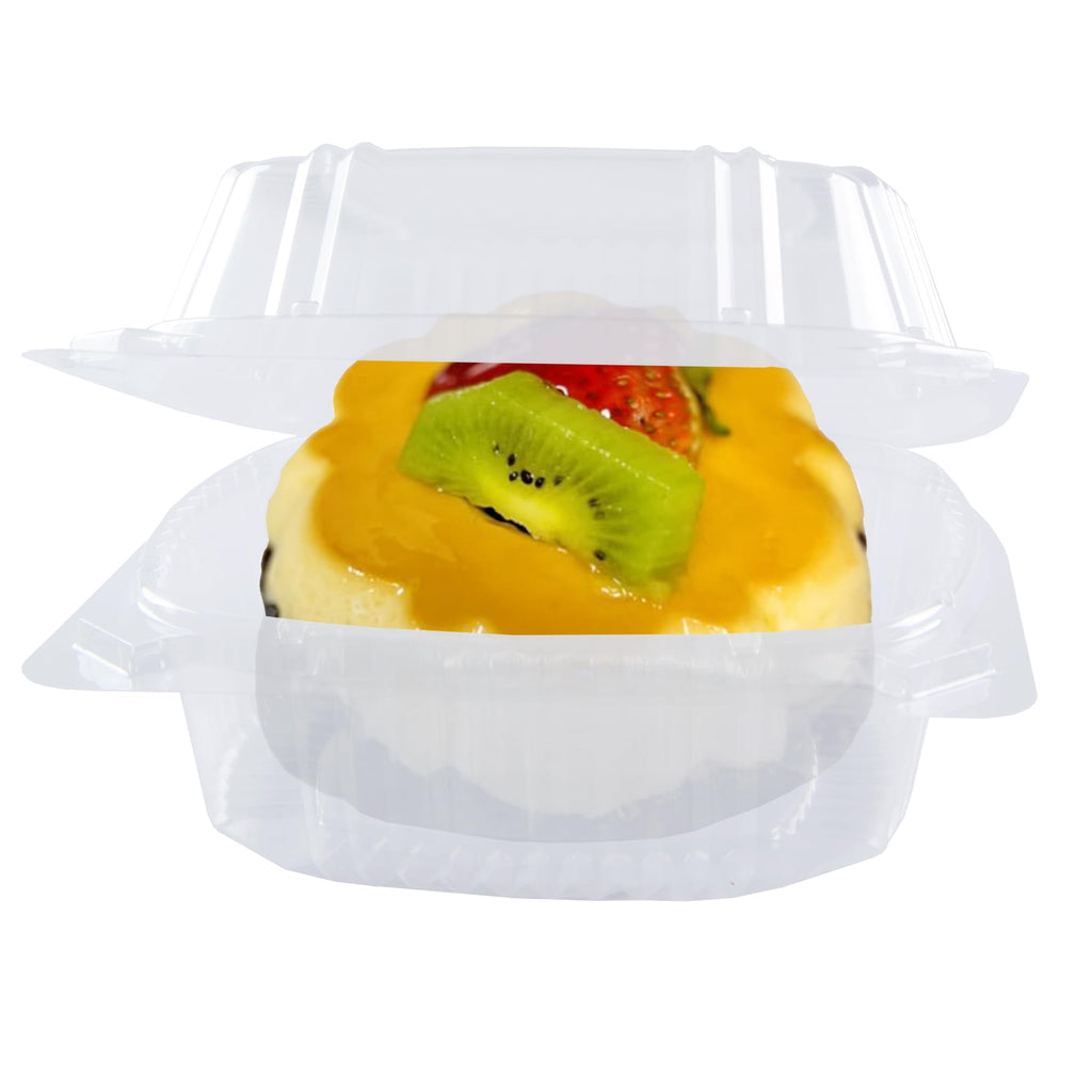 O’Creme Bakeable Plastic Mini Cake Pan with Container - Baking Pan With Non-Stick Silicone - Reusable Mold For Baking and Much More - and Clear Snap-Closure Container - 25 Cake Pans + 25 Containers