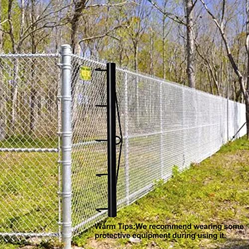 HoLarXuQ Chain Link Fabric Fence Stretcher,5-Thicken Hook Bar,31.5 Inch Woven Wire Stretcher,Fence Stretcher Tool,Steel,Black
