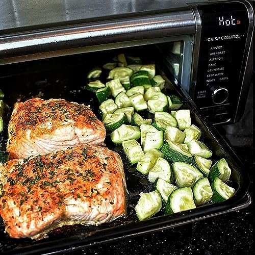 2 Pack 13" × 13" Professional Baking Sheet, Air Fryer Accessories, Replacement Baking Pan for Ninja SP100, SP101, SP1001C, SP201 Foodi Air Fry Oven, Nonstick Sheet Pan for Foodi 8-in-1 Air Fry Oven