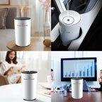 Scentcares Waterless Diffuser Essential Oil Nebulizer Battery Operated, No Water & Portable & Smart & Cordless Design, Aromatherapy Atomizing Diffuser for 3 Cold Mist & Timer 1/2/3H (White)