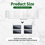 Qualirey Sticky 47 Inch Ultra Large Mouse Trap Mouse Glue Traps Sticky Rat Trap That Work for Trapping Rats Roaches Rodents Heavy Duty Pre Baited Mats Indoor Outdoor Catch Pest Trap (White, 8 Pcs)