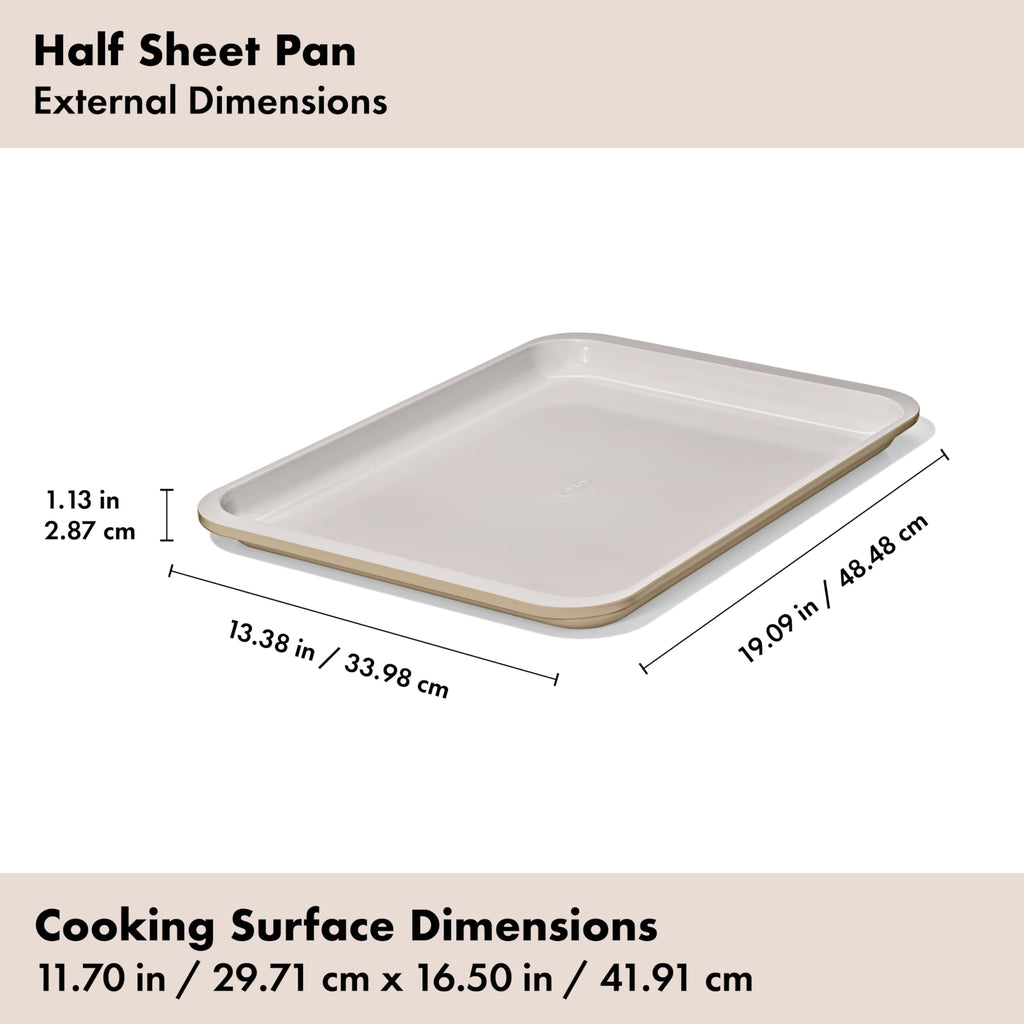 OXO Good Grips Non-Stick Pro Ceramic Coated Metal Bakeware Half Sheet Pan – Biscuit