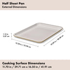 OXO Good Grips Non-Stick Pro Ceramic Coated Metal Bakeware Half Sheet Pan – Biscuit