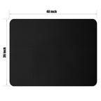 Kuyal Chair mat for Hardwood Floor 36 x 48 inches Rectangle Floor Mats Wood/Tile Protection Mat for Office & Home, Black