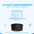 Mosquito Repellent Outdoor Patio, Recharageable Mosquito Repeller 2 Plant-Based Refills, Ready-to-use Mosquito Repeller Device for Camping Outing(Black, Pack of 1)