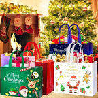 IPQXE 24 Pack Large Christmas Gift Bags - Reusable Christmas Tote Bags Non-Woven, Xmas Shopping Bags with Handles, for Christmas Treat Bags, Gifts Wrapping, Xmas Party Supplies 12.8'' X 9.8'' X 4.5''…