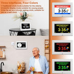 AINFTIME Digital Clock with Date and Day of Week for Elderly-12 Alarms Medication Reminder Dementia Alzheimers Clock Calendar with Extra Large Display (7 inch White)