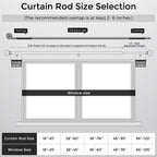 Curtain Rod for Windows 18-45 Inch, Black 5/8 Inch Small Window Treatment Rods, Short Adjustable Splicing Drapery pole, Matte Black