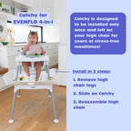 CATCHY - Food Catcher - Compatible with Evenflo 4-in-1 Eat & Grow High Chair + 11 Other High Chairs - Highchair Sold Separately - Baby & Toddler Food & Mess Catcher - Under High Chair Accessory