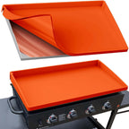 BANGIE 36" Silicone Griddle Mat for Blackstone Accessories - Anti-Warping & UV-Resistant Full-Wrap Cover for 4-Burner Flat Top Grill, Prevents Condensation Rust (Orange)