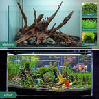 WDEFUN Natural Driftwood for Aquarium Decor, 3-Piece 7''-11'' Large Driftwood for Decorations on Fish Tank, Reptiles Bearded Dragon Accessories or Air Plants