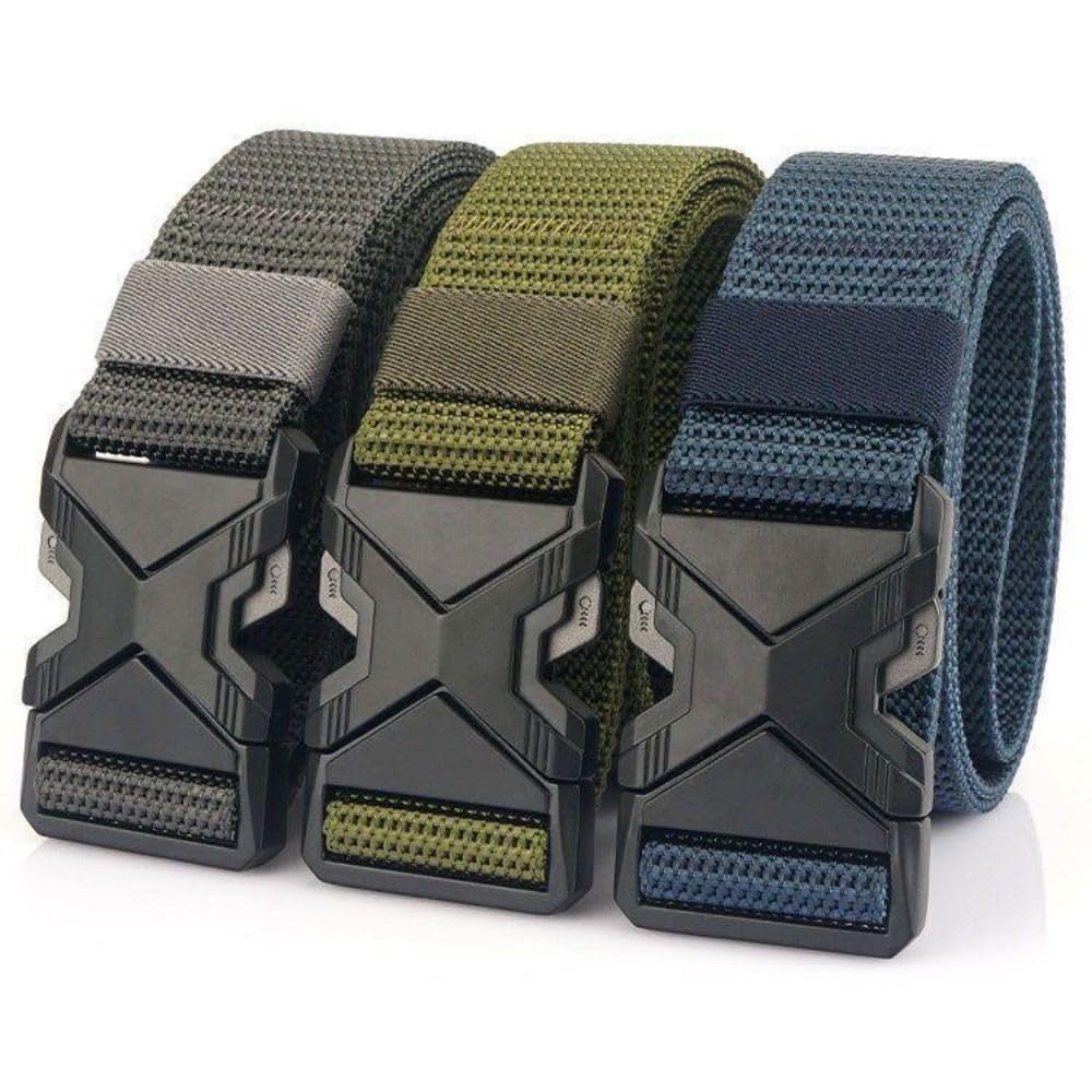 Quick Release Waistband Breathable Durable Outdoor Sport Belt Multi Function Nylon Belt(Grey)